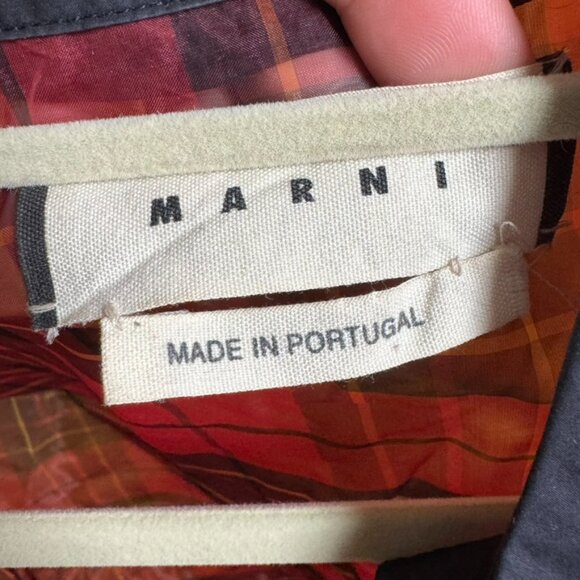 Marni Shear Plaid Short Sleeve Button Down (size 40) - Picture 10 of 10